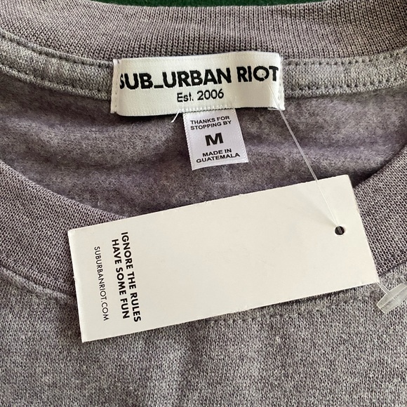 Sub_Urban Riot Grey Kindness sweatshirt NWT - Picture 4 of 4